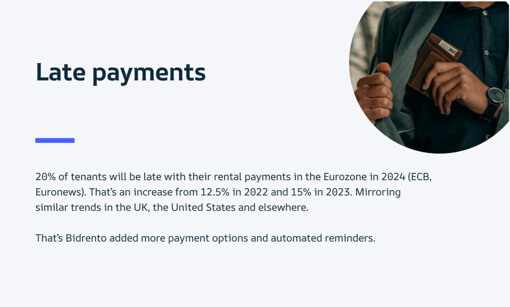 late payments from tenants