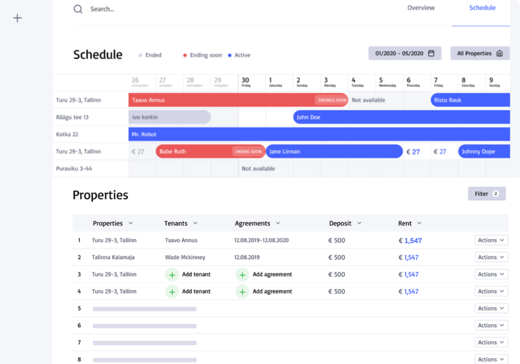 Schedule in the best rental property management software – Bidrento