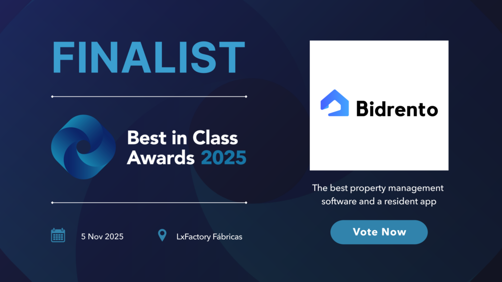 Bidrento Finalist for Best Proptech Solution
